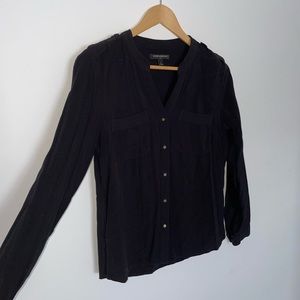 Black Button-down Blouse
